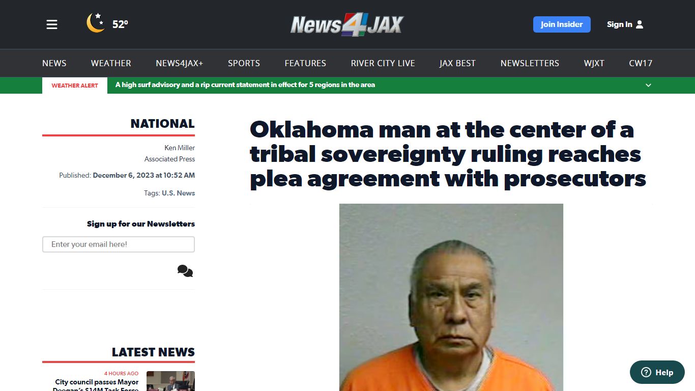 Oklahoma man at the center of a tribal sovereignty ruling ... - News4JAX